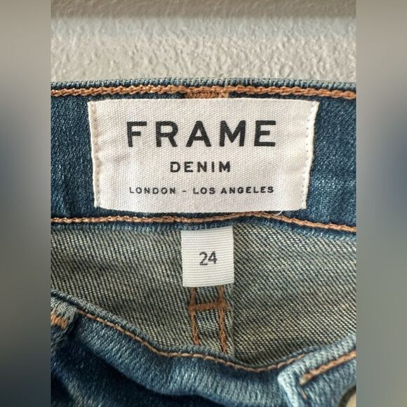 FRAME Le Garcon Denim Jeans Berkley Square Size 24 - Picture 9 of 11